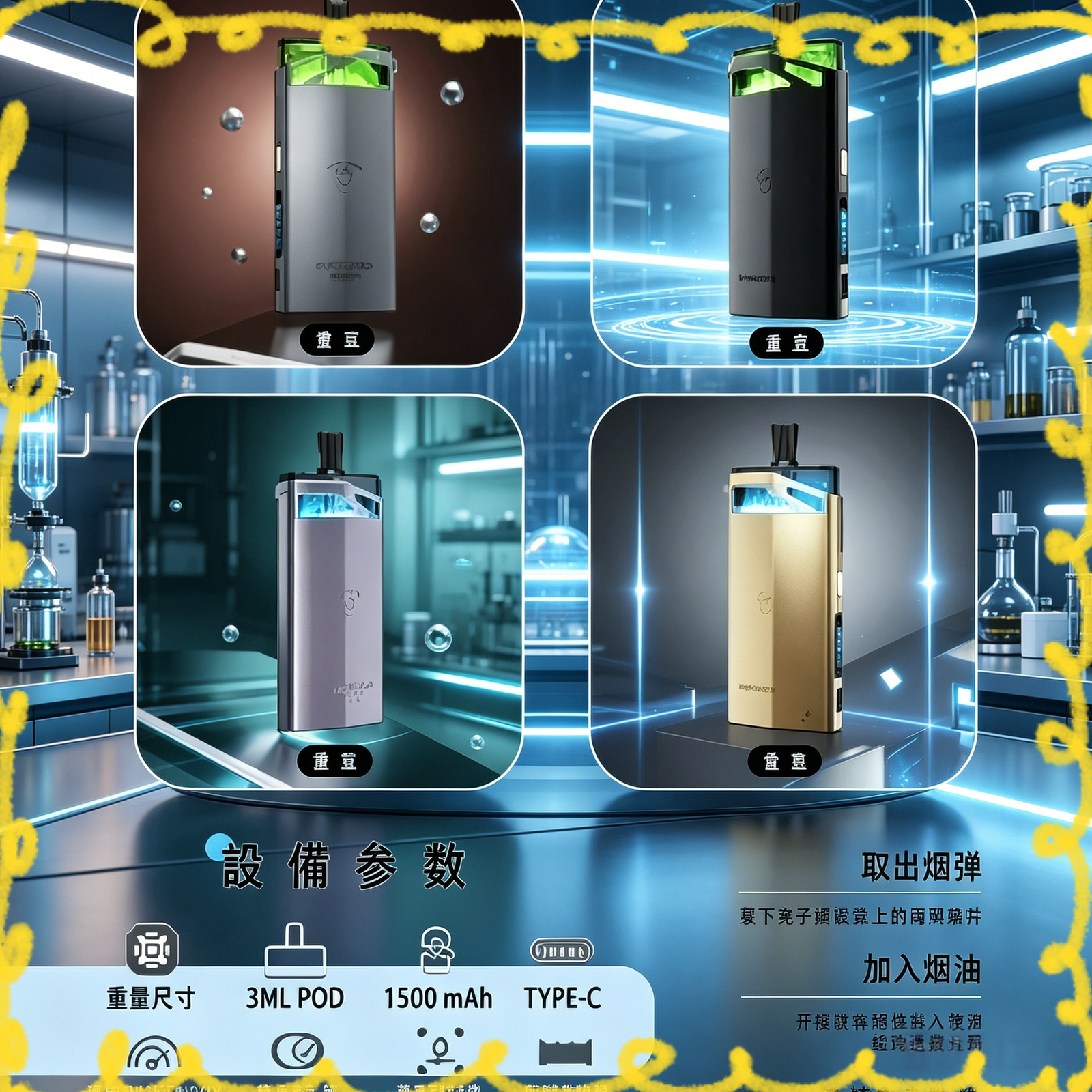 將軍SAMURAI Armour Pro 30W發光主機電子煙空倉煙彈